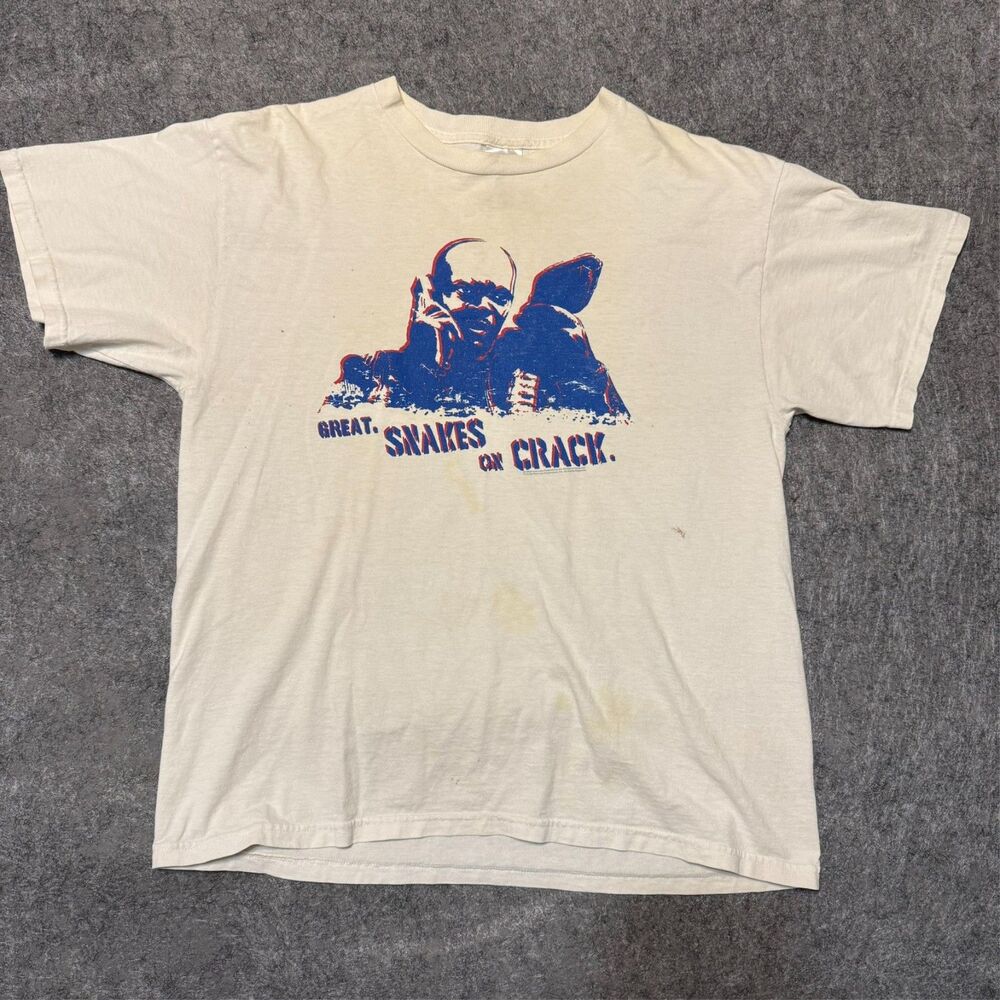 Vintage 00S Y2K Fruit Of The Loom T-Shirt Snakes On A Plane Movie Promo